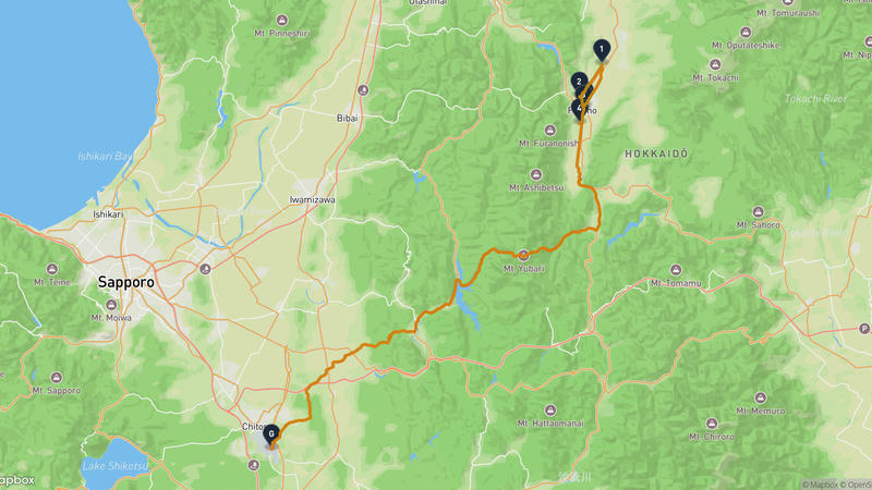 เส้นทางเดินป่า Furano-Chitose