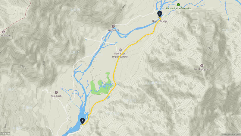 霞澤岳至上高地 登山路線