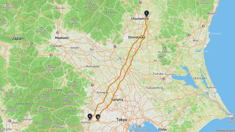 東京富士美術館〜国立市 サイクリングルート