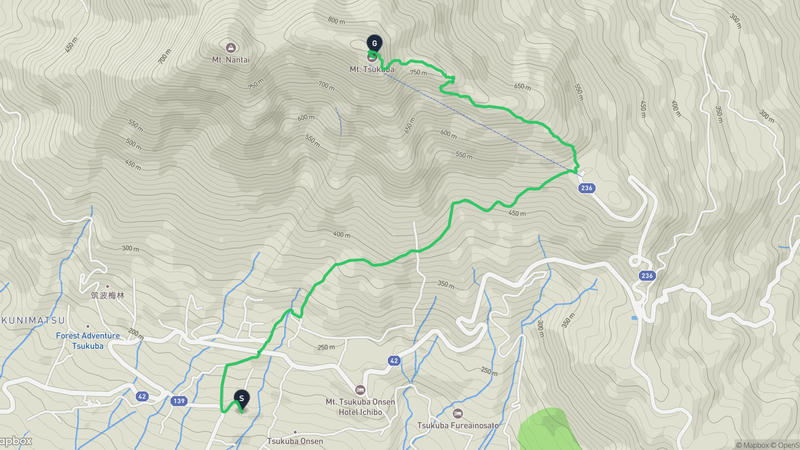 筑波山 徒步路线