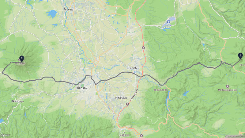 Mount Iwaki to Hakkōda Mountains Drive