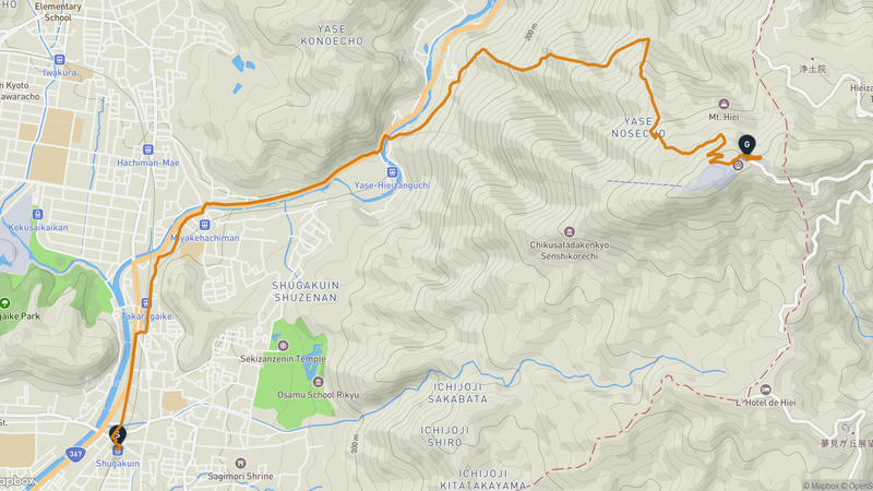 Shisen-dō Temple to Mount Hiei Hiking Route