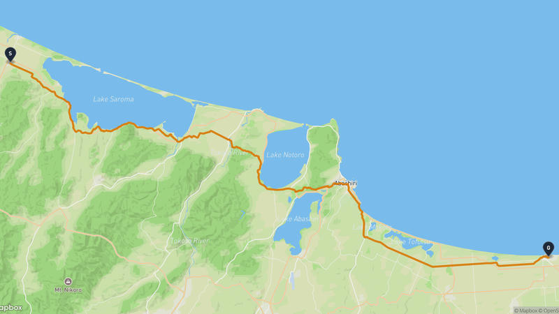 湧別町至斜里町 徒步路线