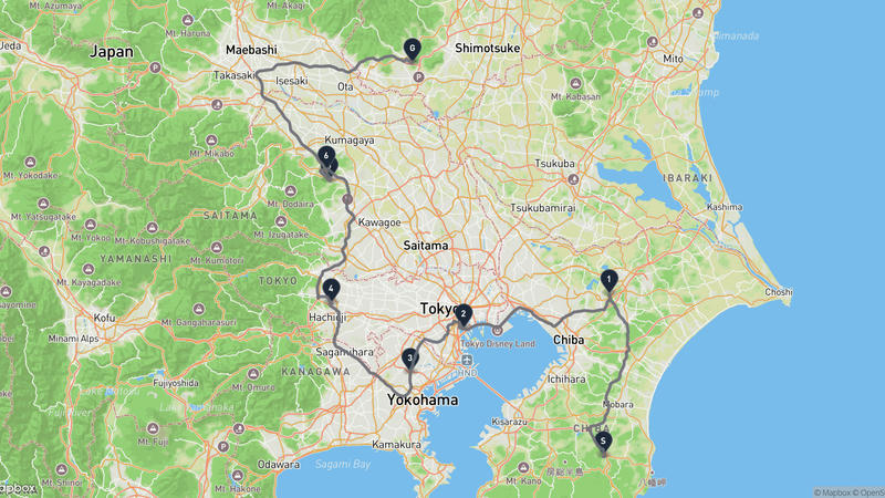 Otaki~가라사와산성 드라이브 루트