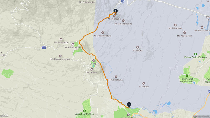 Fuji Safari Park to Gotemba Hiking Route
