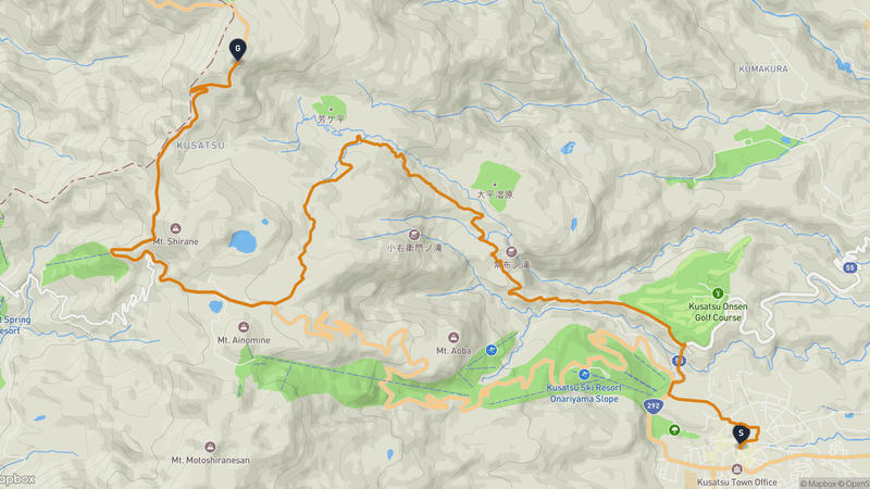 Kusatsu Onsen to Yokote yama Cycling Route