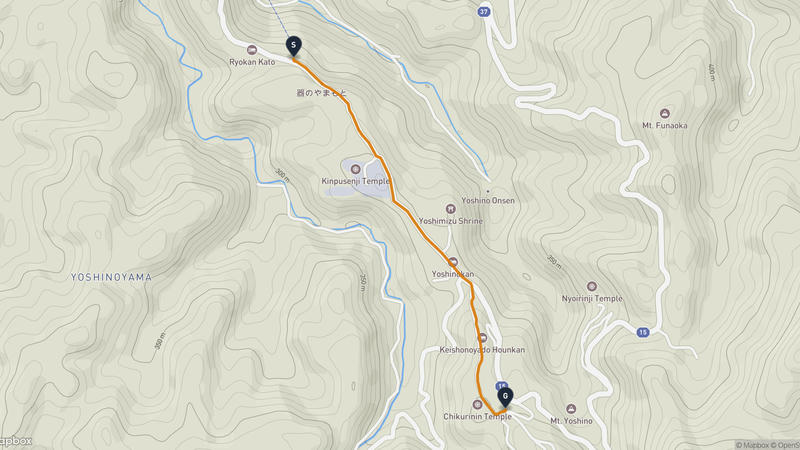 吉野行宮至櫻本坊 登山路線