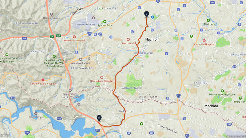 เส้นทางเดินป่า Midori Ward, Sagamihara-ฮิโนะออโตพลาซา
