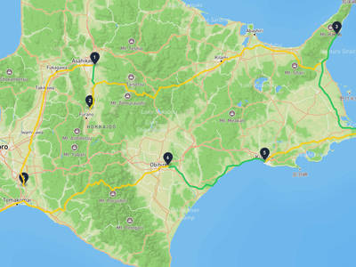 千歳市 → 地球岬