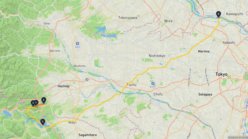 明治之森高尾國定公園至板橋区 登山路線