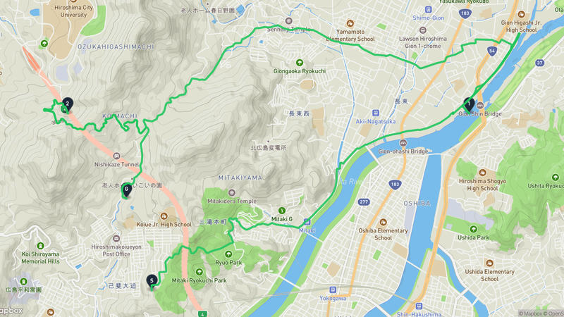 広島市西区 登山路線