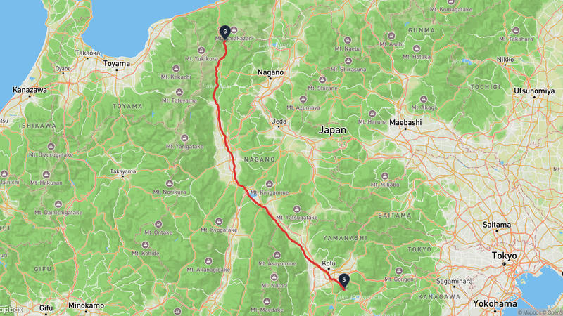 Fuefuki to Otari Hiking Route