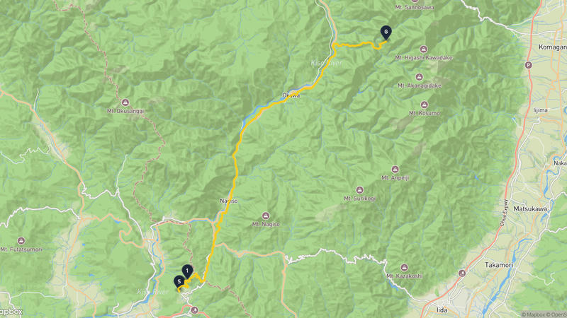 เส้นทางเดินป่า Magome-juku-Okuwa