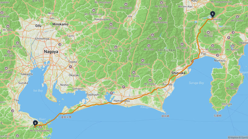 富士急高原樂園至伊勢志摩國立公園 登山路線
