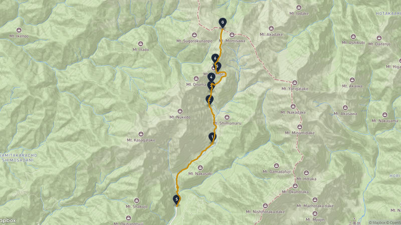Takayama to Mitsumata renge take Hiking Route