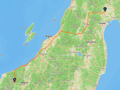 大崎市 → 白馬村