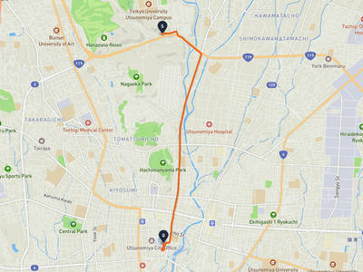宇都宮市 → 宇都宮城