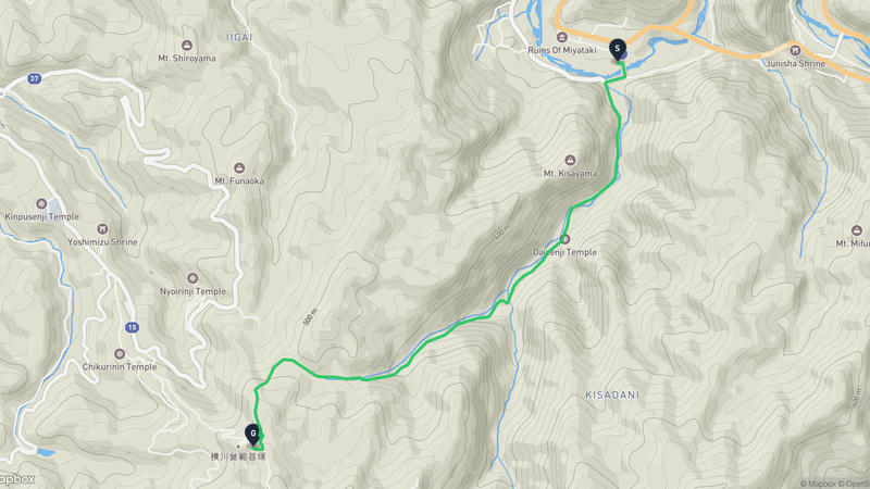 吉野町至櫻本坊 登山路線