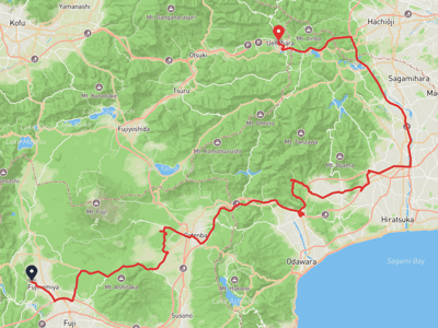 富士山本宮淺間大社 → 上野原市
