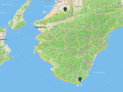 観心寺 → 串本町