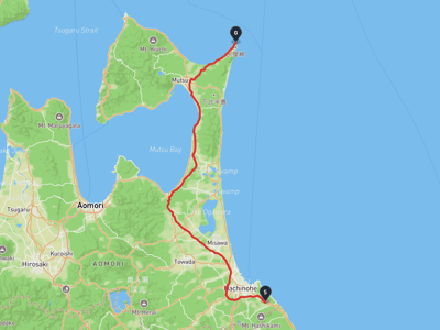 階上町 → 東通村