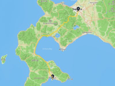 函館朝市 → 札幌啤酒博物館
