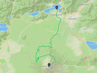 富士山 → 河口湖