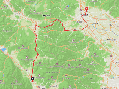 韮崎市 → 前橋市