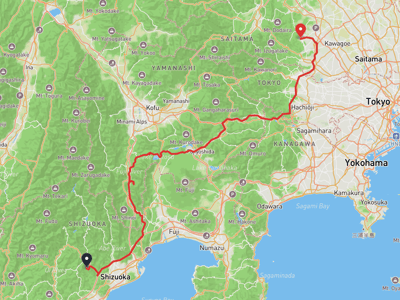 静岡市葵区 → 毛呂山町