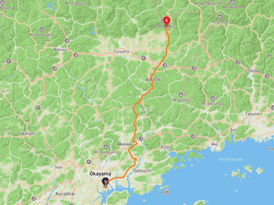 兒島灣 → 那岐山