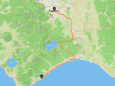 白老町 → 札幌電視塔
