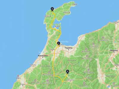 飛騨市 → 輪島市
