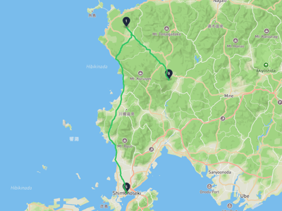 下关港 → 下関市