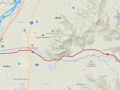 須坂市 → 中野市