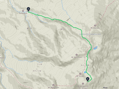 下呂市 → 御嶽山