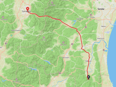 丸森町 → 山形美術館
