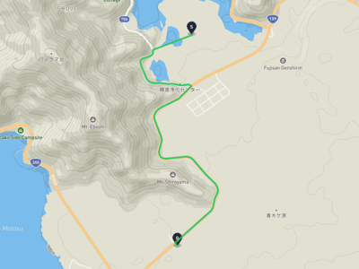精進湖 → 本栖湖